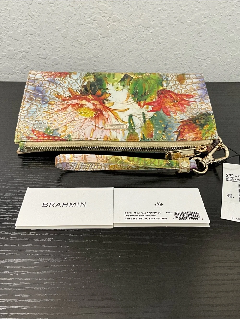 Brahmin Daisy SUCCULENT BLOOM MELBOURNE DI Floral Wristlet W/Eyes
